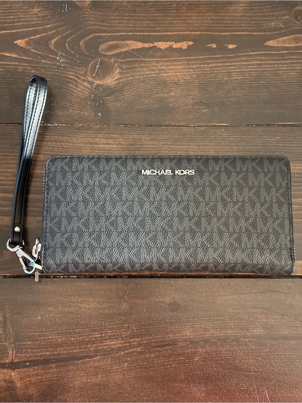 Michael Kors Black Zip-Around Continental Wallet